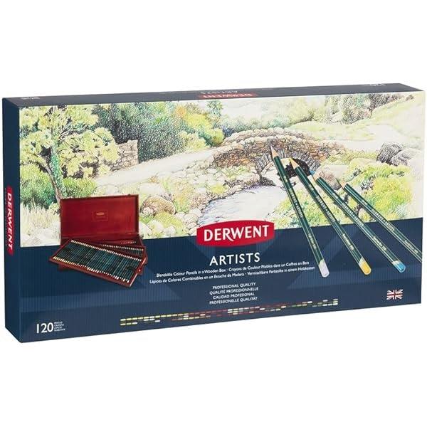 Derwent 120 Artists Coloured Pencils Wooden Box Gift Case Professional 32098 - SuperOffice