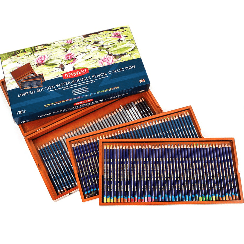 Derwent 120 Limited Edition Water-Soluble Coloured Pencils Collection Inktense/Watercolour/Graphic Sketch 2302732 - SuperOffice