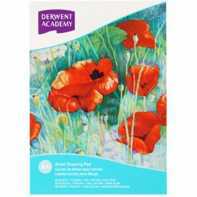 Derwent Academy Drawing Pad Portrait A4 50 Sheets R31215F - SuperOffice