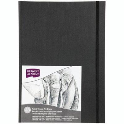 Derwent Academy Hardcover Visual Art Diary Portrait 128 Pages A3 R31315F - SuperOffice