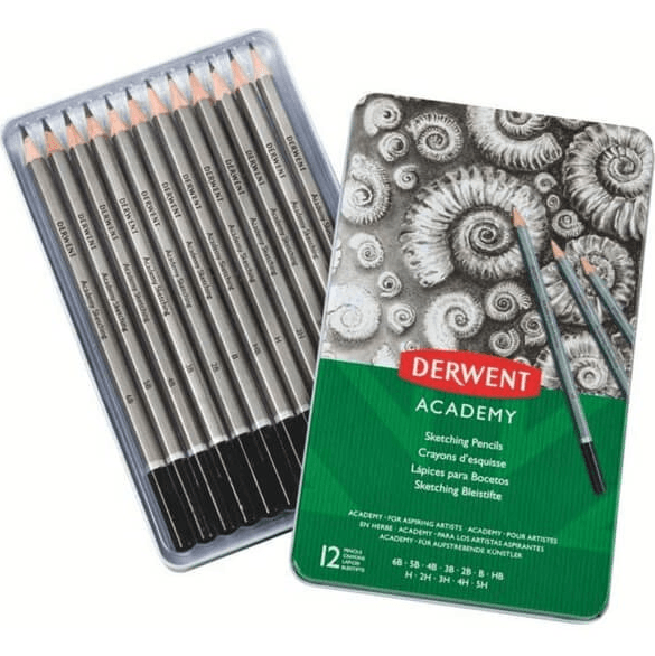 Derwent Academy Pencils Sketching Tin 12 2301946 - SuperOffice
