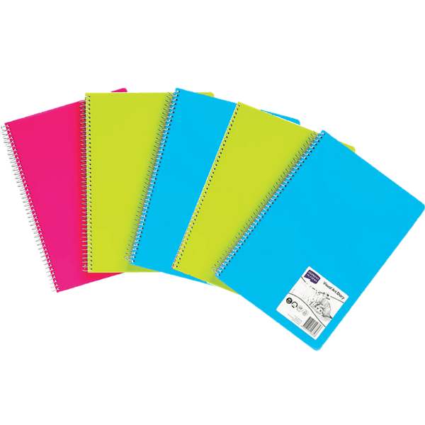 Derwent Academy Visual Art Diary Portrait 120 Pages A4 Assorted Colours Pack 5 R3107599F (5 Pack) - SuperOffice