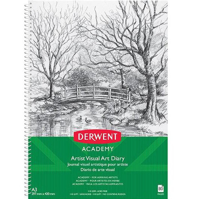 Derwent Academy Visual Art Diary Portrait 80 Pages A3 R31140F - SuperOffice