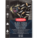 Derwent Black Mixed Media Pad 300gsm 12 Sheets A4 2306018 - SuperOffice