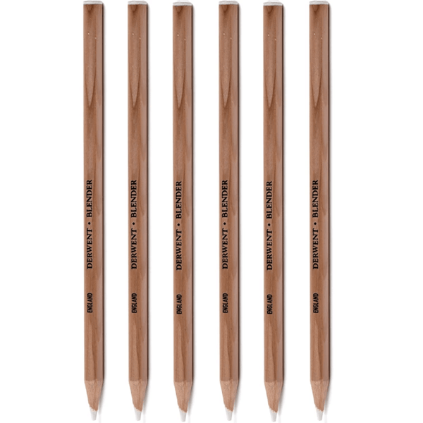 Derwent Blender Pencil Pack 6 Blending Colourless Pencils 2301756 (6 Pack Blender) - SuperOffice