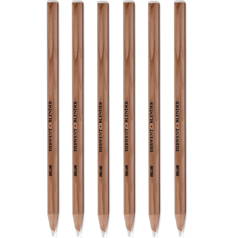 Derwent Blender Pencil Pack 6 Blending Colourless Pencils 2301756 (6 Pack Blender) - SuperOffice
