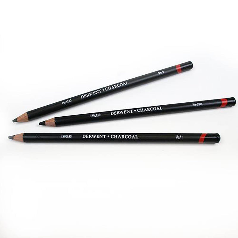 Derwent Charcoal Pencil Light Pack 6 36301 (6 Pack) - SuperOffice
