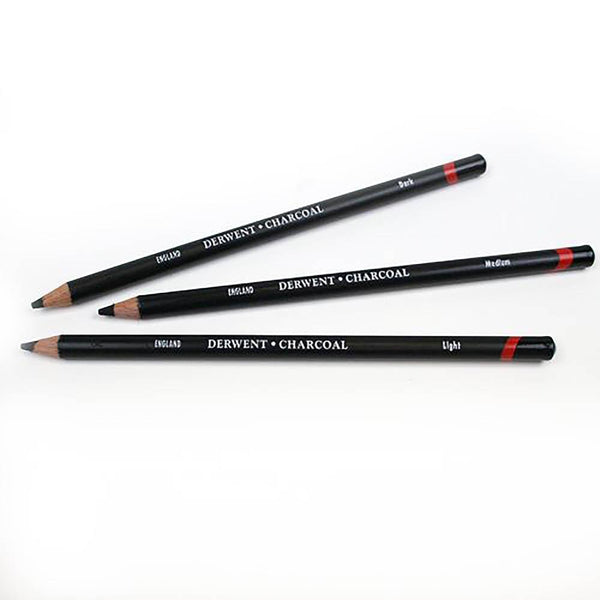 Derwent Charcoal Pencil Medium 36302 (6 Pack) - SuperOffice