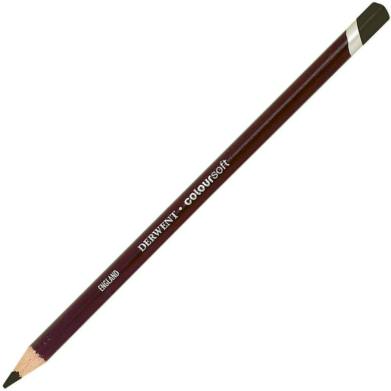Derwent Coloursoft Pencil Dark Brown Pack 6 701004 - SuperOffice