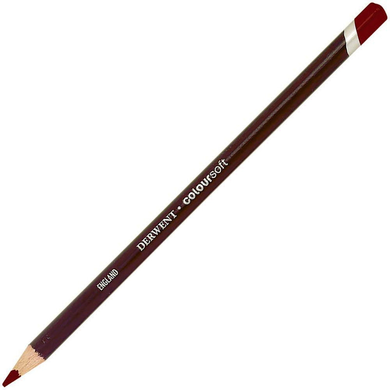 Derwent Coloursoft Pencil Deep Red Pack 6 700965 - SuperOffice