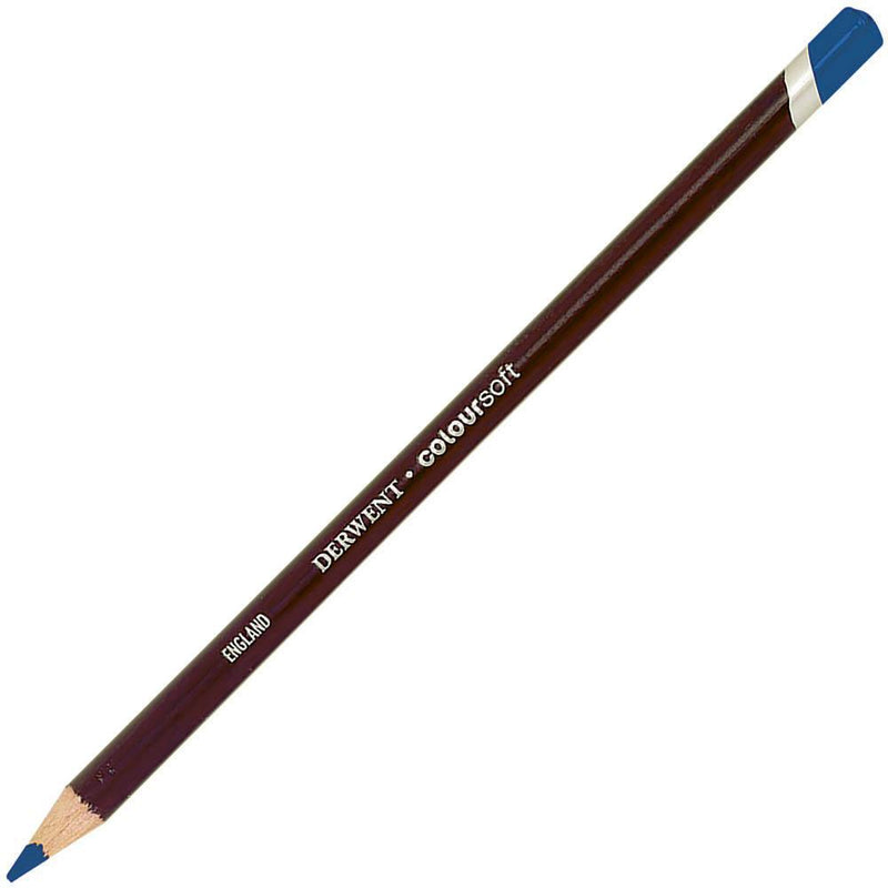 Derwent Coloursoft Pencil Elec Blue Pack 6 700984 - SuperOffice
