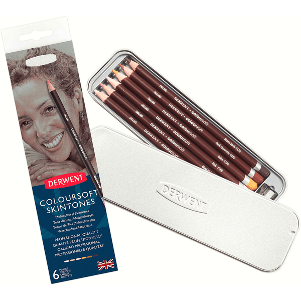 Derwent Coloursoft Skintones Portrait Pencil Pack 6 2300217 - SuperOffice