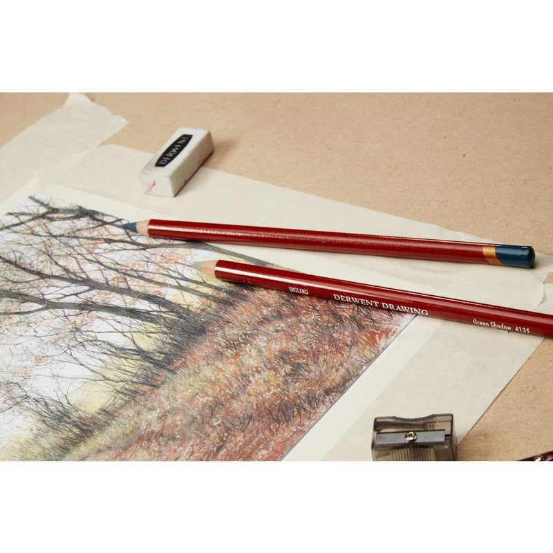Derwent Drawing Coloured Pencils Tin Set Pack 12 High Lightfast Artists Professional R0700671 - SuperOffice