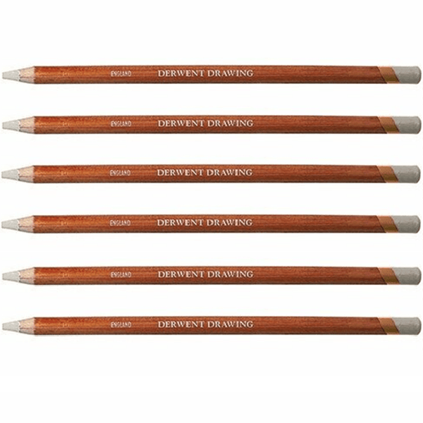 Derwent Drawing Pencil China White (6 Pack) 34392 (6 Pack) - SuperOffice