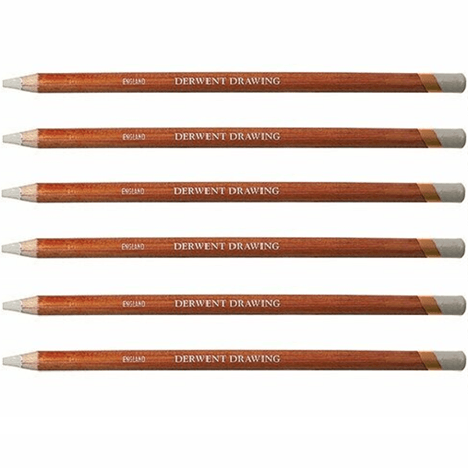 Derwent Drawing Pencil China White (6 Pack) 34392 (6 Pack) - SuperOffice