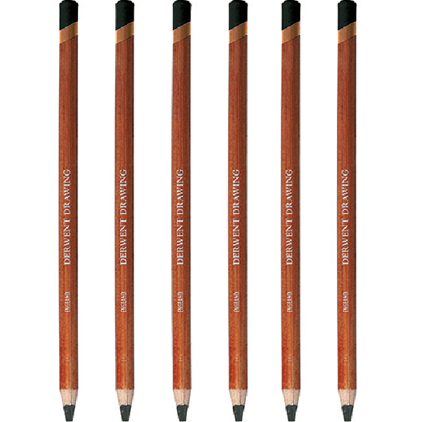 Derwent Drawing Pencil Ivory Black 6 Pack 34391 (6 Pack) - SuperOffice
