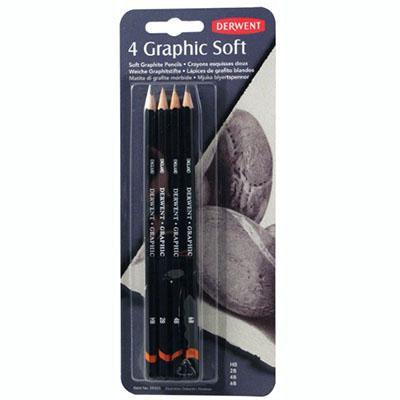 Derwent Graphic Soft Pencil Pack 4 R39005 - SuperOffice