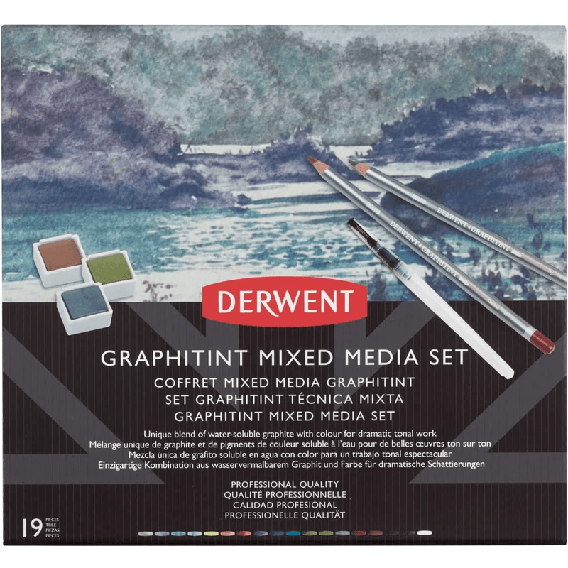 Derwent Graphitint Professional Colour Pencils Paint Pan Mixed Media Set 2305949 - SuperOffice