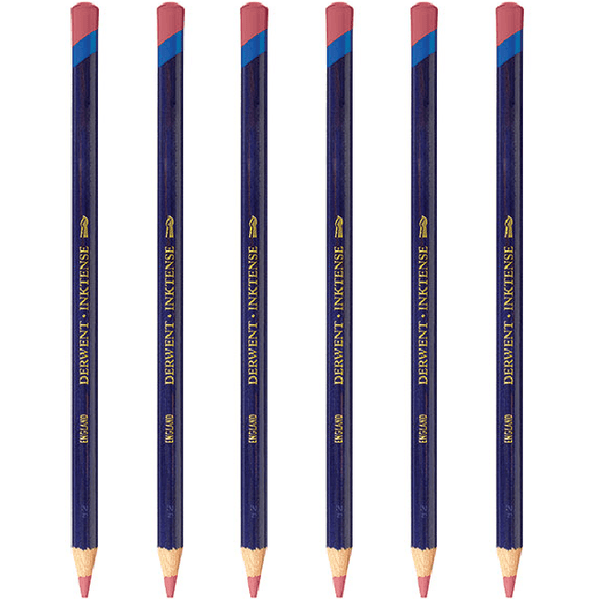 Derwent Inktense Pencil Carmine Pink 0520 Pack 6 2301862 (6 Pack) - SuperOffice