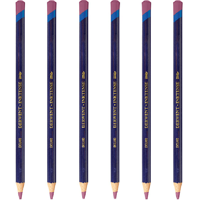 Derwent Inktense Pencil Deep Rose Pack 6 2301865 (6 Pack) - SuperOffice