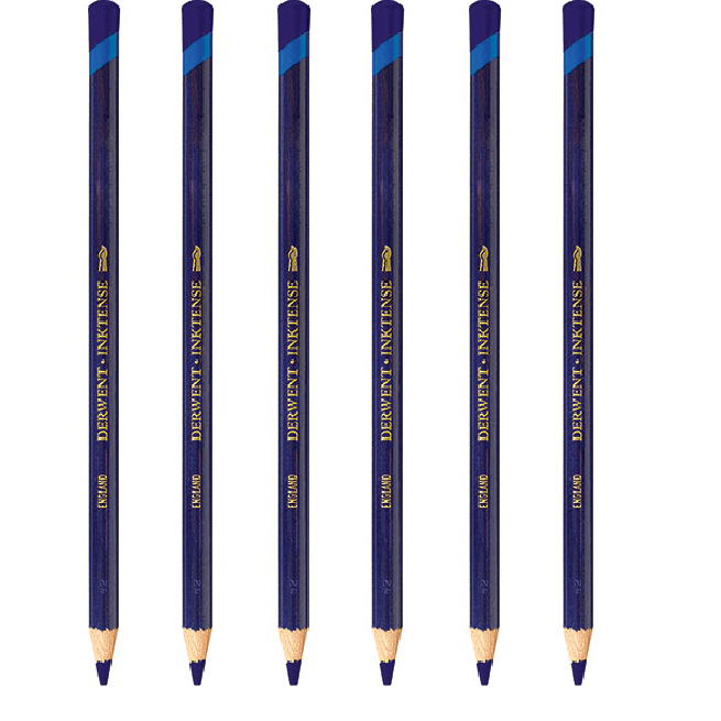 Derwent Inktense Pencil Dusky Purple 0730 Pack 6 2301867 (6 Pack) - SuperOffice