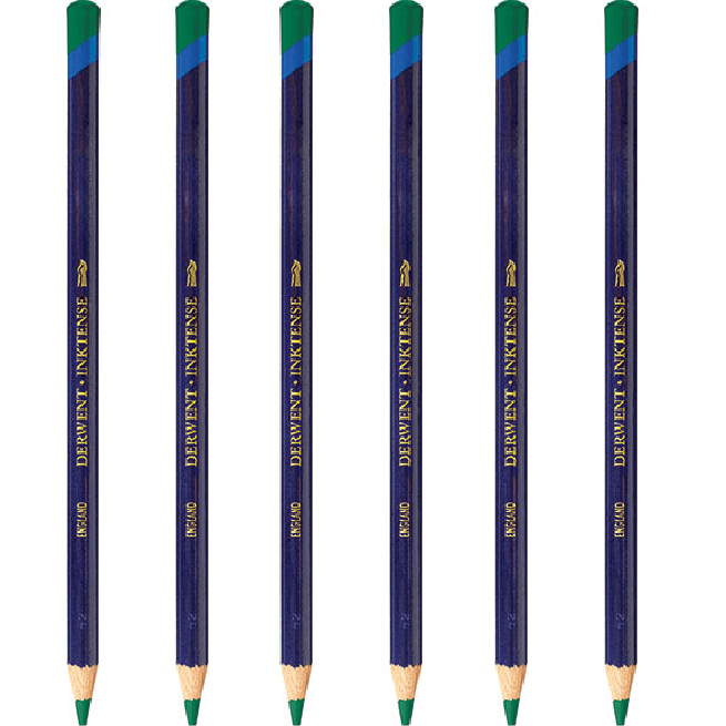 Derwent Inktense Pencil Field Green 1500 Pack 6 700917 (6 Pack) - SuperOffice