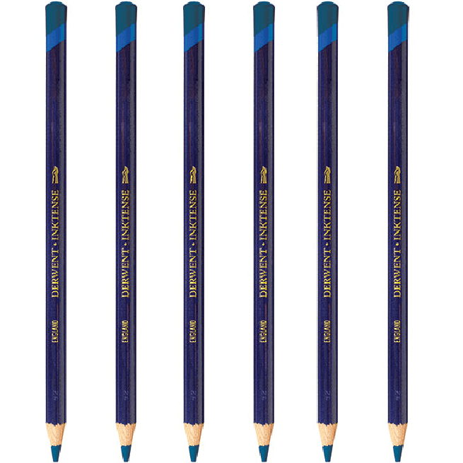 Derwent Inktense Pencil Green Aquamarine 1220 Pack 6 2301877 (6 Pack) - SuperOffice