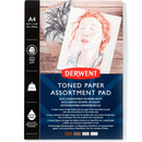 Derwent Mixed Toned Paper Pad 120gsm 4 Mid Tone Colours 20 Sheets A4 2306020 - SuperOffice