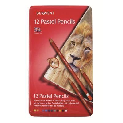 Derwent Pastel Pencil Assorted Tin 12 R32991 - SuperOffice