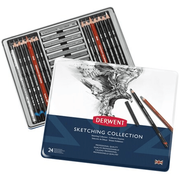 Derwent Sketching Collection Mixed Media Tin 24 R34306 - SuperOffice