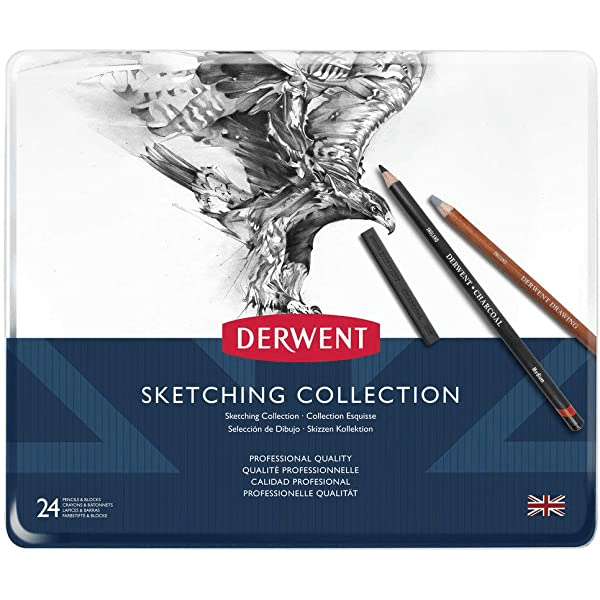 Derwent Sketching Collection Mixed Media Tin 24 R34306 - SuperOffice