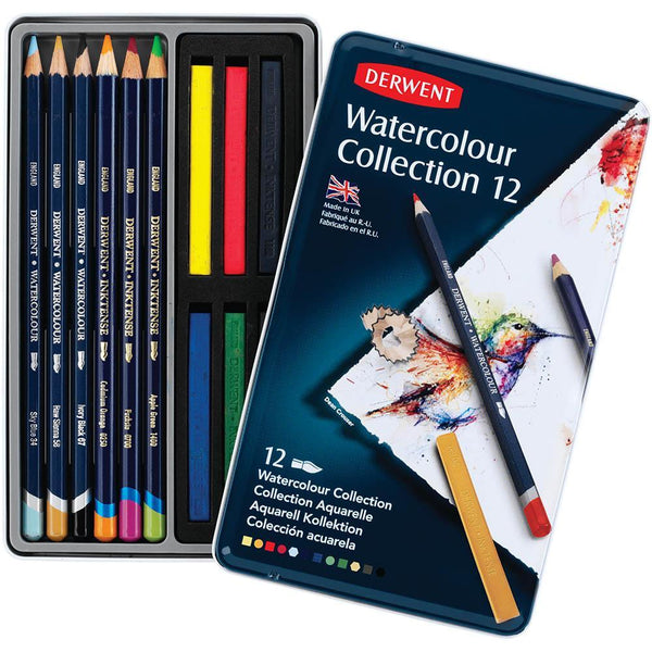 Derwent Watercolour Pencil Collection Tin 12 700303 - SuperOffice