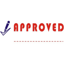 Deskmate Dual Colour Pre-Inked Stamp Approved Blue/Red 0317290 - SuperOffice