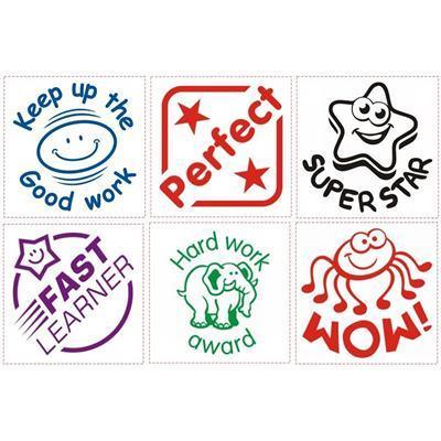 Deskmate Pre-Inked Merit Stamps Assorted Encouragement Pack 3 0367130 - SuperOffice