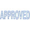 Deskmate Pre-Inked Stamp Approved Blue 0273490 - SuperOffice