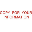 Deskmate Pre-Inked Stamp Copy For Your Information Red 0317140 - SuperOffice