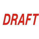 Deskmate Pre-Inked Stamp Draft Red 0317160 - SuperOffice