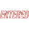 Deskmate Pre-Inked Stamp Entered Red 0402134 - SuperOffice