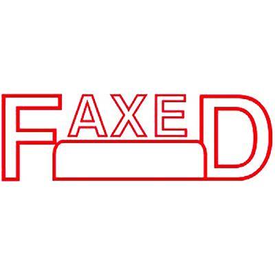 Deskmate Pre-Inked Stamp Faxed Date Red 0273570 - SuperOffice