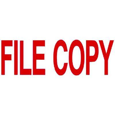 Deskmate Pre-Inked Stamp File Copy Red 0273560 - SuperOffice