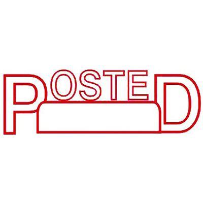 Deskmate Pre-Inked Stamp Posted Red 0273620 - SuperOffice