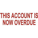 Deskmate Pre-Inked Stamp This Account Is Now Overdue Red 0317240 - SuperOffice