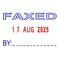 Deskmate Recycled Self-Inking Stamp Faxed By Date Blue/Red 0402148 - SuperOffice