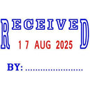 Deskmate Recycled Self-Inking Stamp Received Blue/Red 0402152 - SuperOffice