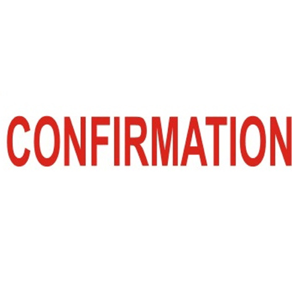 Deskmate Red Pre-Inked Stamp CONFIRMATION 0317130 - SuperOffice