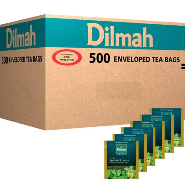 Dilmah Premium Peppermint Individually Wrapped Tea Bags Envelope Packs Box 500 124982 (Peppermint) - SuperOffice