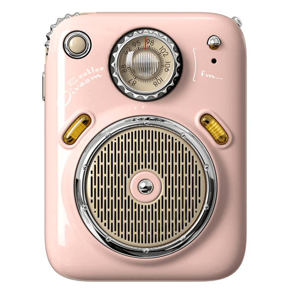 Divoom Beetle FM Radio Bluetooth Portable Speaker Pink Beetle-Pink - SuperOffice