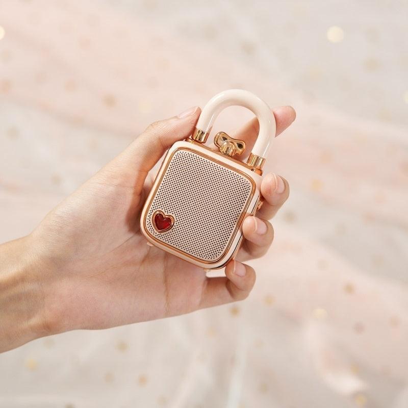 Divoom LoveLock Portable Speaker Mini Bluetooth Small Pink 90100058212 - SuperOffice
