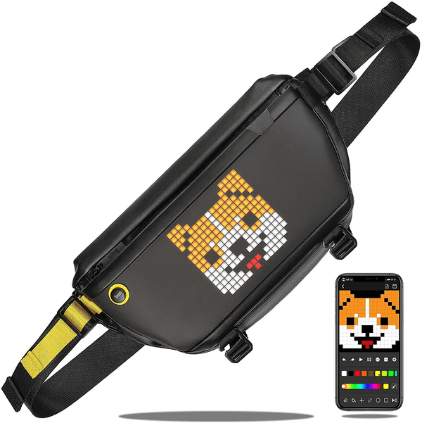 Divoom Pixoo Pixel Display Sling Shoulder Bum Crossbody Shoulder Bag Lights Display 90100058180 - SuperOffice