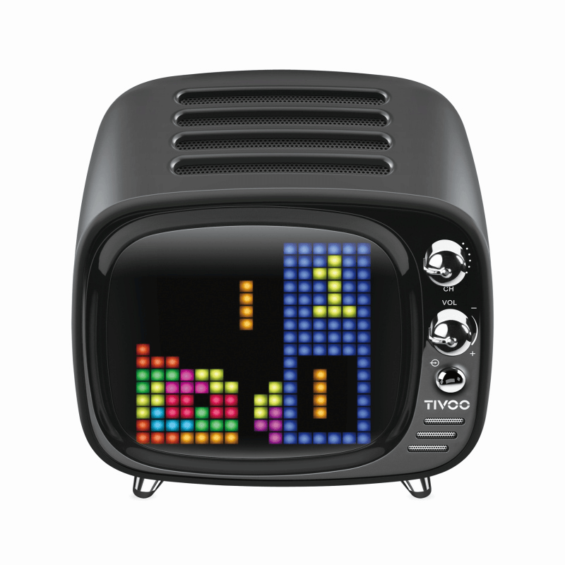 Divoom Tivoo Pixel Art LED Display Bluetooth Speaker Black Tivoo-Black - SuperOffice